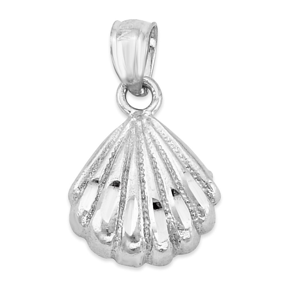 925 Sterling Silver Shell Pendant - Sea Life Jewelry Gifts for Women